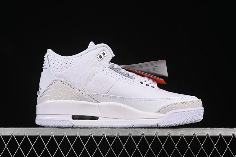 All categories Air Jordan Jordan series basketball shoes Air Jordan 3 OG version Air Jordan 3 Retro "Pure Money" AJ3 Joe 3 replica white cat CT8532-111